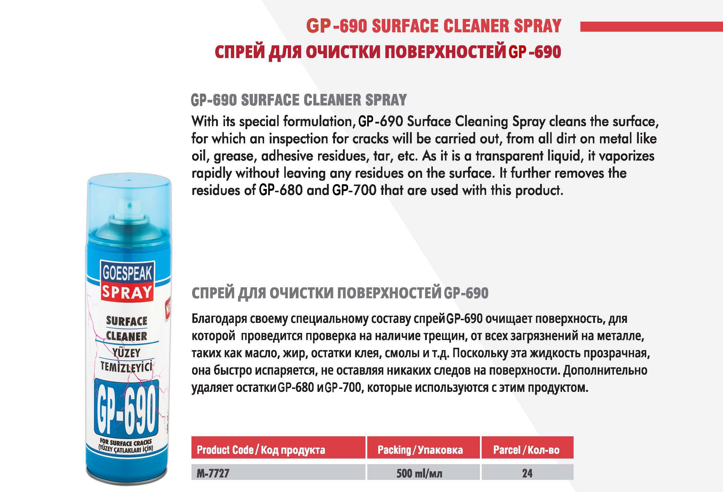 GP-690 SURFACE CLEANER SPRAY